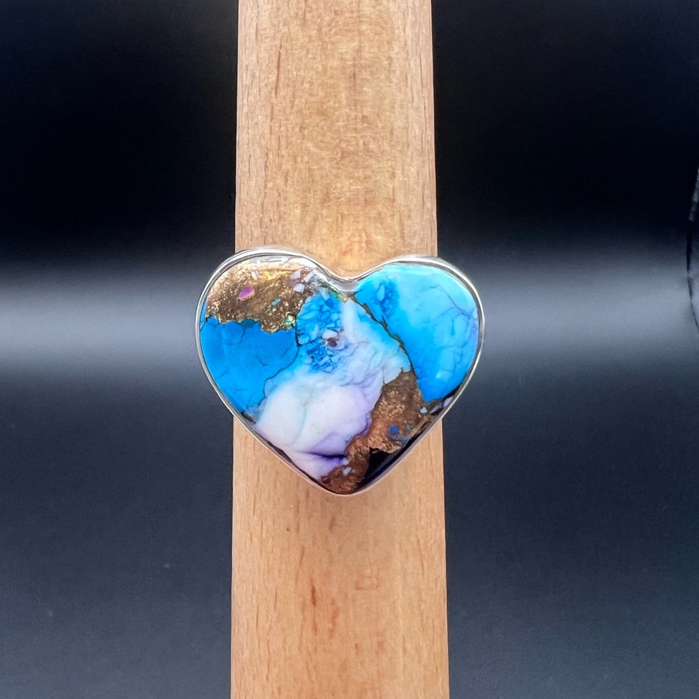 Sterling Silver Blue Dahlia Turquoise Ring